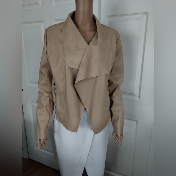 Bagatelle Faux Leather Spring Jacket Large - Picture 2 of 9